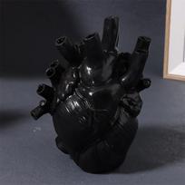 Širdies vaza Dry Pot Art Vaza Žmogaus statula Vazos konteineris Imituota anatomija Širdies vaza Dekoratyvinė dovanų vaza Estetinis kambario dekoras balta