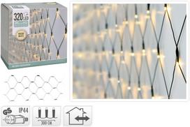 LED girlianda-užuolaida AX8401310, 320 LED, 3×1,5 m, šiltai balta
