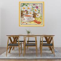 / Siuvinėjimo paveikslo rinkinys Siuvinėjimo raštas Gėlės Ir 14CT 28x28cm