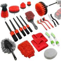 Electric Drill Brush Set: Round, Bristle, and Crevice Cleaning Brushes for Polishing and Car Detailing.