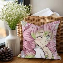DemonS Slayer KanrojiS Mitsuri Cushion Cover Inches Farmhouse Decor Home Throw Pillow Covers For Couch Decorations 12x12Inch