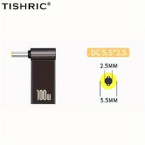 TISHRIC 100W PD Greitas Įkrovimas USB-C į DC Adapteris , DC 5,5 x 2,5