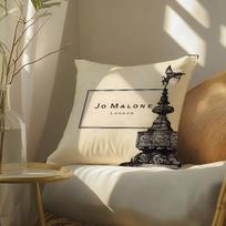 Luxury Fragrance Jo Malone London-L Pillow Case Silky elegant Comfort Sofa Bed  Invisible zipper Beach pillowcase 12x12Inch