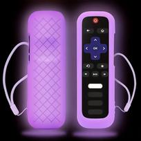 Išmaniojo (Smart TV) ir televizoriaus priedas Šviečiantis nuotolinio valdymo pultelio silikono dėklas. ,  Šviečianti violetinė