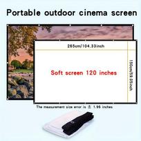 3D didelio formato projektoriaus ekrano baltas audinys , 3.05 Metrai 16:9