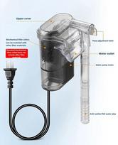 Akvariumo filtras kabinamas išorinis 3 pakopų kempininis 250L/H 25W itin tylus 30-80L bakui ŽUVŲ LAIKYTOJAMS