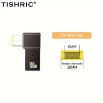 TISHRIC 100W PD Greitas Įkrovimas USB-C į DC Adapteris , DC skirta „Thinkpad“.