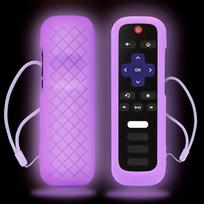Išmaniojo (Smart TV) ir televizoriaus priedas Šviečiantis nuotolinio valdymo pultelio silikoninis dėklas. ,  Šviečianti violetinė