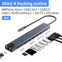 Gopala 10-in-1 USB-C šakotuvas MacBook, HP, Dell.