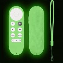 Apsauginis silikoninis dangtelis su virvute Chromecast TV pultui. ,  Šviečianti žalia