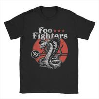Streetwear F-Foo F-Fighters Roko Grupės Marškinėliai Vyriški Apvalia Kaklo Trumpomis Rankovėmis Viršutiniai Drabužiai 100% Medvilnė Vasaros Viršutiniai Drabužiai Marškiniai S