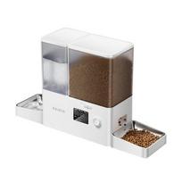 Rojeco 2 in 1 augintinių vandens fontanas 3.5L ir maisto dozatorius 5L mygtukinė versija (balta)