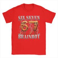 Funny 67 Italian Brainrot Tung Tung Sahur Six Seven Meme T-Shirt Men's  Y2K T-Shirts Summer O Neck Harajuku Tees Big Size Tops S