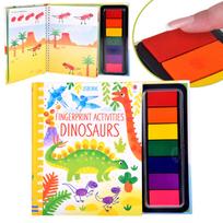 Kūrybinė knygelė piešimui pirštais Dinozaurai