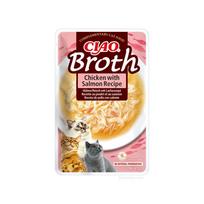 INABA Ciao Broth sultinio maisto papildas katėms su vištienos ir lašišos skonio sultiniu 40g