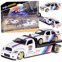 Maisto licencijuoti metaliniai automobiliai 1:64 Flatbed ir BMW M3 1988