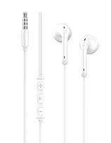 Laidinės ausinės HAVIT H210, be gumelės, 3.5mm jungtis, su mikrofonu ir valdymu, 1.2m ilgio, baltos