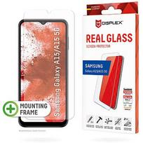 Displex Panzerglas 2D/ Clear (10H) für Samsung A15/A15 5G Eco-Montagerahmen, Tempered Glas, kratzer-resistente Schutzfolie, hüllenfreundlich 01925