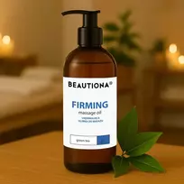 Beautiona Firming, stangrinantis masažo aliejus su žaliąja arbata, 500 ml