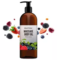 Beautiona Wild Berries, uogų kvapo masažo aliejus, 500 ml