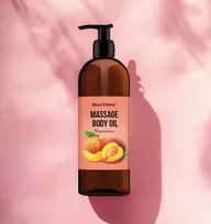 Beautiona Peach, persikų kvapo masažo aliejus, 500 ml