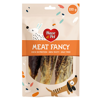 HAP Meat Fancy triušių mėsa ir ausys skanėstai šunims, 100 g