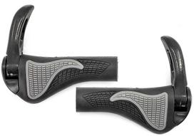Vairo rankenėlės Azimut Ergo + Bar-Ends adjustable Alu 140mm black-grey