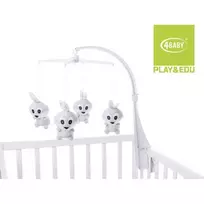 P-E 4BABY MUZIKINĖ KARUSELĖ Triušiai, Pilka 57886