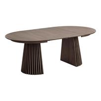 Ąžuolo faneros valgomasis stalas, prasiplečiantis mechanizmas | 120 x 75 x 120 cm | Ruda