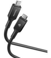Juodas laidas USB-C - USB-C 100W / 200cm "Spigen EB10020CC Essential"