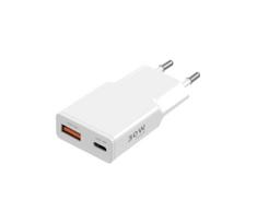 Winner Group - Įkrovimo adapteris GaN 1xUSB-A + 1xUSB-C 30W baltas