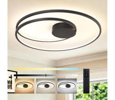 Brilagi - reguliuojamas LED lubinis šviestuvas TWISTER, LED/105W/230V, skersmuo 100 cm, juodas, su nuotolinio valdymo pultu