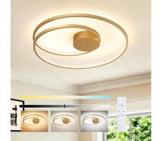 Brilagi- reguliuojamas LED lubinis šviestuvas TWISTER LED/75W/230V, skersmuo 70 cm, auksinis + su nuotoliniu pultu