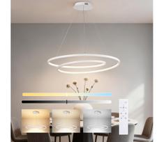 Brilagi-LED Reguliuojamas pakabinamas šviestuvas ant laido TWISTER LED/105W/230V skersm. 100 cm balta+su nuotoliniu pultu
