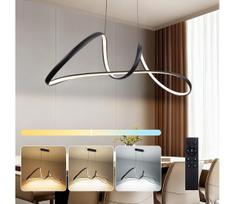 Brilagi-LED Dimeriuojamas pakabinamas šviestuvas ant laido TWISTER LED/60W/230V 3000-6000K juodas + nuotolinis pultas