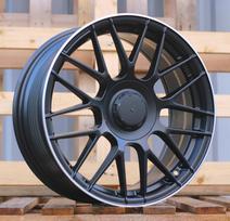 Ratlankis RACINGLINE B1268 R17x7.5 5x112 ET 40 CB 66.6 (Black Half Matt Polished Lip)