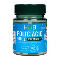 H&B Folio rūgštis 400 µg, 90 tablečių