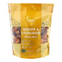 HOLLAND & BARRETT GINGER & CINNAMON TRAIL MIX džiovintų vaisių ir riešutų mišinys, 210 g