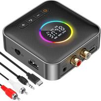 „Bluetooth 5.4“ siųstuvas-imtuvas 3 in 1, HiFi garso adapteris su LED ekranu, 3.5 mm AUX/RCA/USB