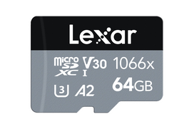 Lexar Pro 1066x microSDHC/microSDXC UHS-I (Silver) R205/W100 64Gb atminties kortelė