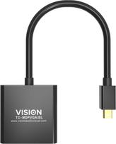 Vision Professional - Video adapter - Mini DisplayPort (M) to HD-15 (VGA) (M) - black