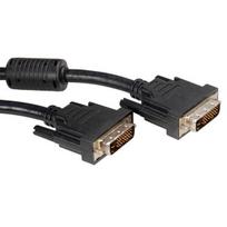 Monitor cable DVI, ST-ST, 24+1 dual link 5.0m, 5 m, DVI-D, DVI-D, male, male, black