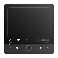 Akrilinis muzikos šaldytuvo magnetukas Individualus muzikinio albumo šaldytuvo lipdukas Kompaktiškas personalizuotas plokštelės magnetas Grotuvas su įmontuota muzika juoda