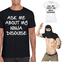 Klauskite manęs apie mano ninja persirengimo marškinėlį Karate Kovos Menai Unisex Marškinėliai Viršus #P1#OR 2XL