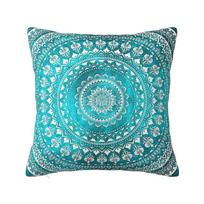 Mandala turkio spalvos pagalvės užvalkalas Pagalvės komfortas Miegamojo pagalvė Sofa Dekoratyvinės pagalvės Naudojamos namams Miegamajam Svetainei 22x22Inch