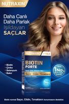 Nutraxin Biotin Forte 5 000 Mcg 60 Tabl - Biotinas, Cinkas, Selenas, Varis Plaukų ir Nagų Vitaminas 1 PRC