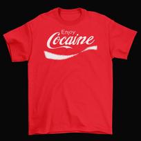 Coca Cola Mėgaukitės Kokainu Marškinėliai Juokingas Suaugusiųjų Humoras Visiškai Naujas CocaCola Logotipas 4XL
