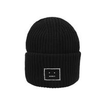 Acne Studios Face Logo Rhinestone Beanie C40390 Black  900 C40390 BLACK