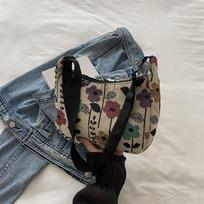Casual and Simple Crossbody Bag New Printed Fabric Women's Bag Personalized Stylish Shoulder Bag tamsiai mėlyna spalva
