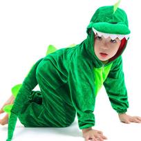 Ryškus unisex Helloween Dinazauro Kostiumas Krokodilo Kombinezonas Vaikams Cosplay Renginiams Long Green,100cm